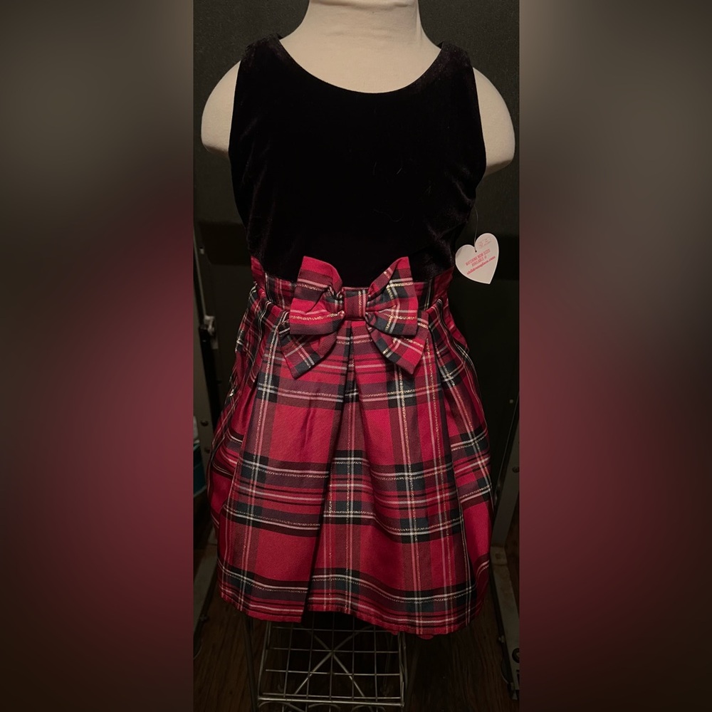 Plaid Red and Black Toddler 4T Dress. Multiple available